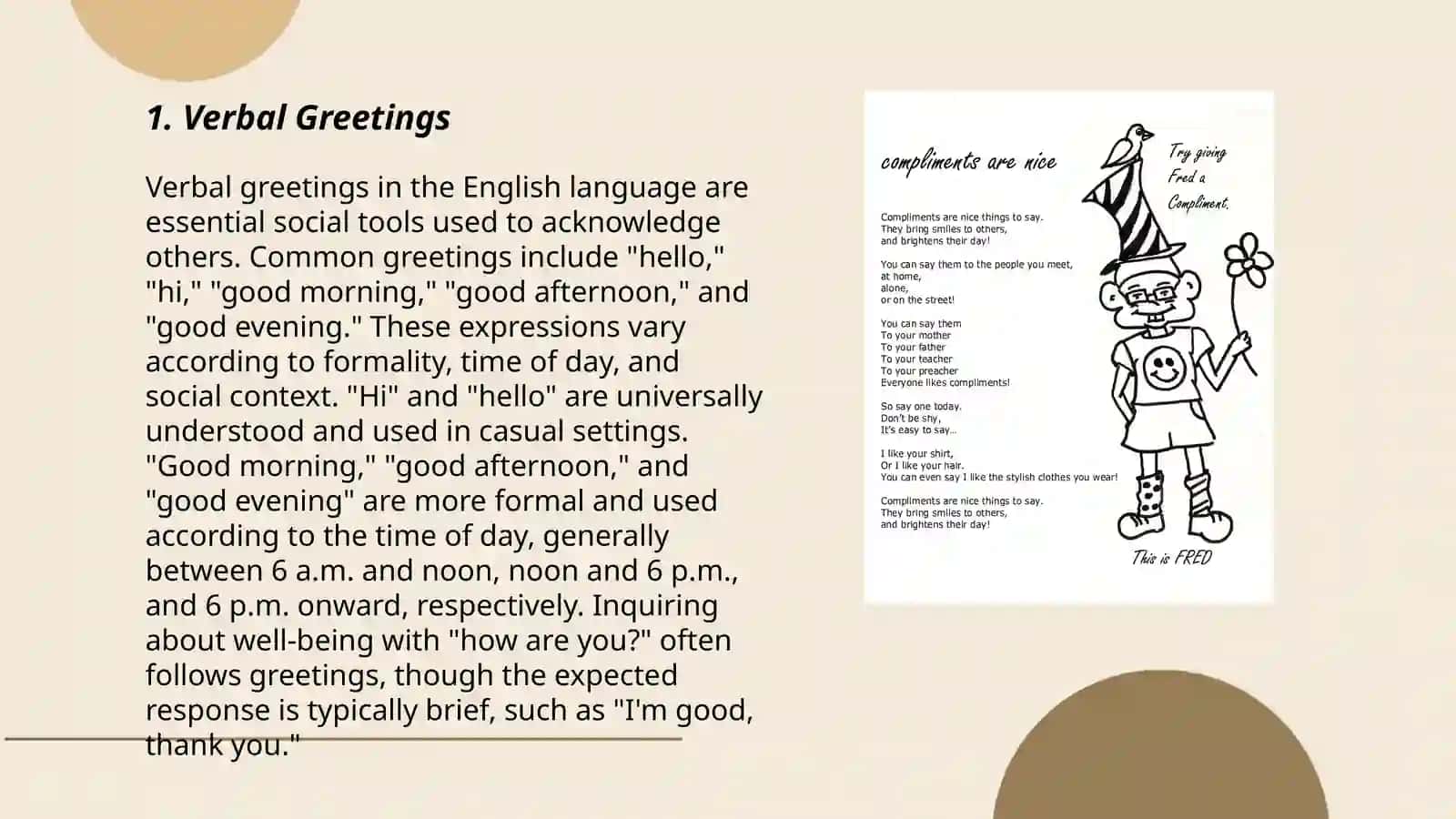 Verbal Greetings in English 3