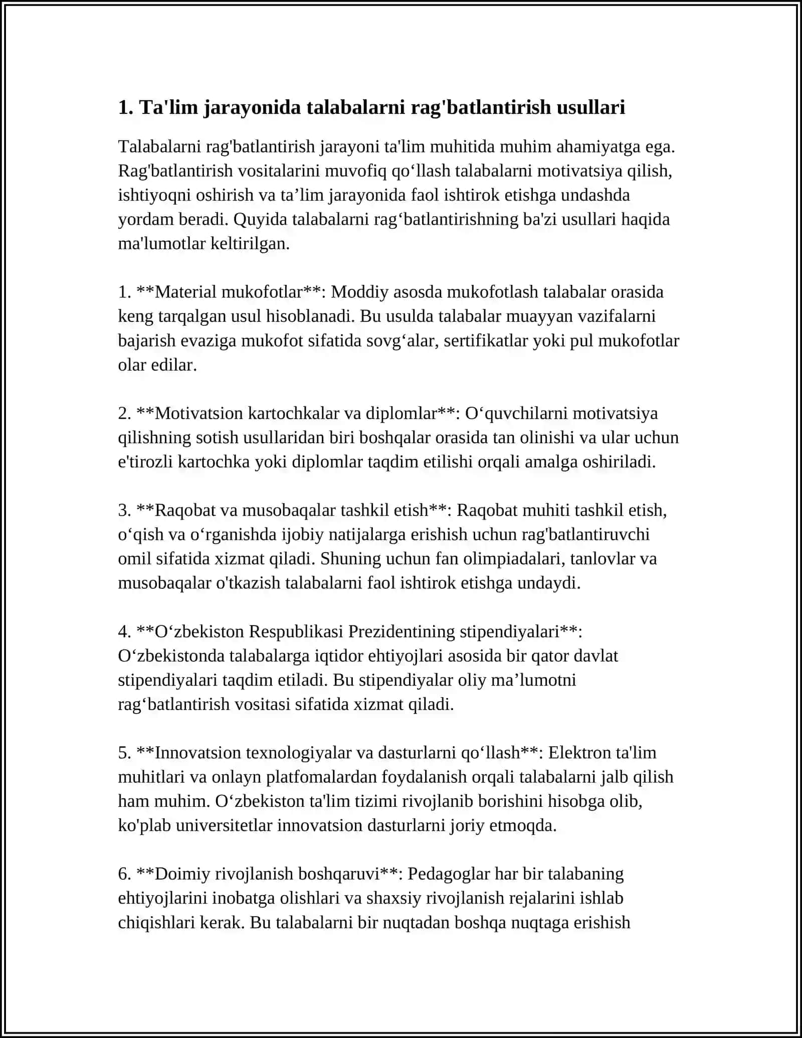 TALABALARNI PEDAGOGIK FAOLIYATGA TAYYORLASH TAKTIKASI 3