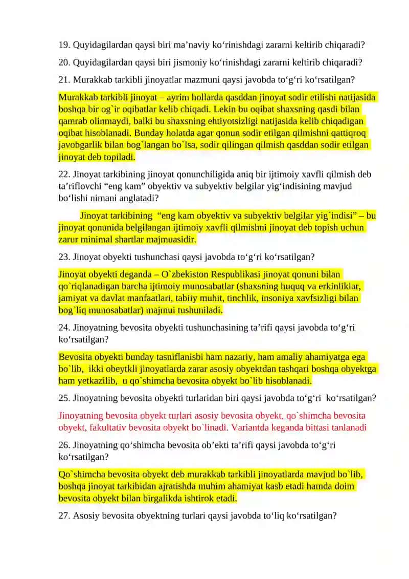 Jinoyat huquqi oraliq savollariga javoblar 3