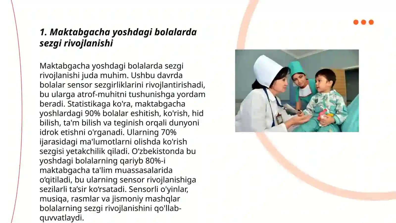 Maktabgacha yoshdagi bolalarda bilish jarayonlaridan sezgi idrok xotira xayol tafakkur diqqat va nutqning rivojlanishi 3