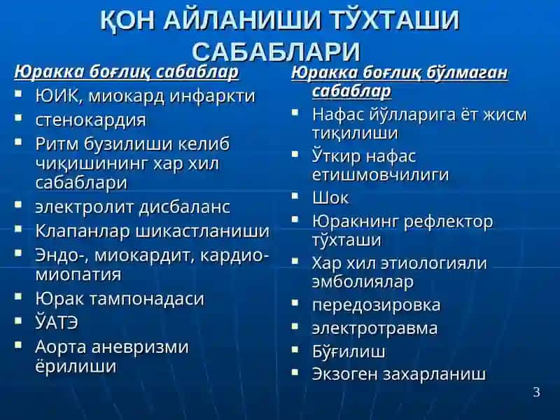 Yurak - o'pka reanimasiyasini o'tkazish | Юрак- Ўпка реанимациясини ўтказиш. 3