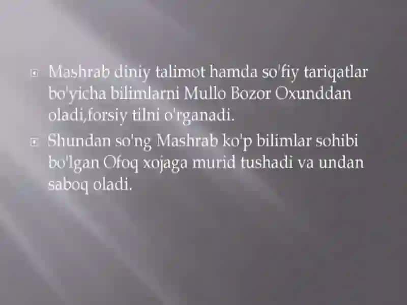 Boborahim Mashrab she'riyati va Qalandarlik 3