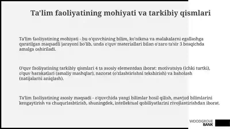 Talabada o'qish faoliyati, uning komponentlari va psixologik xususiyatlari 3