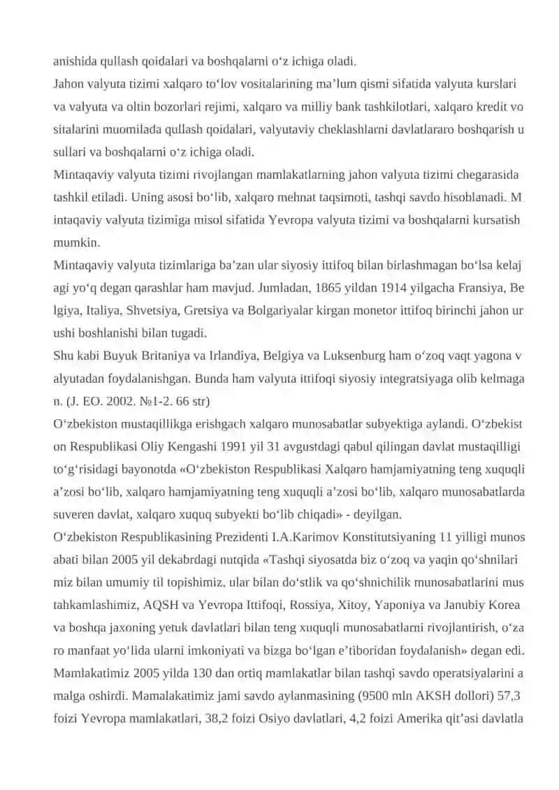 Xalqarovalyuta, xisob va kredit munosabatlari 3