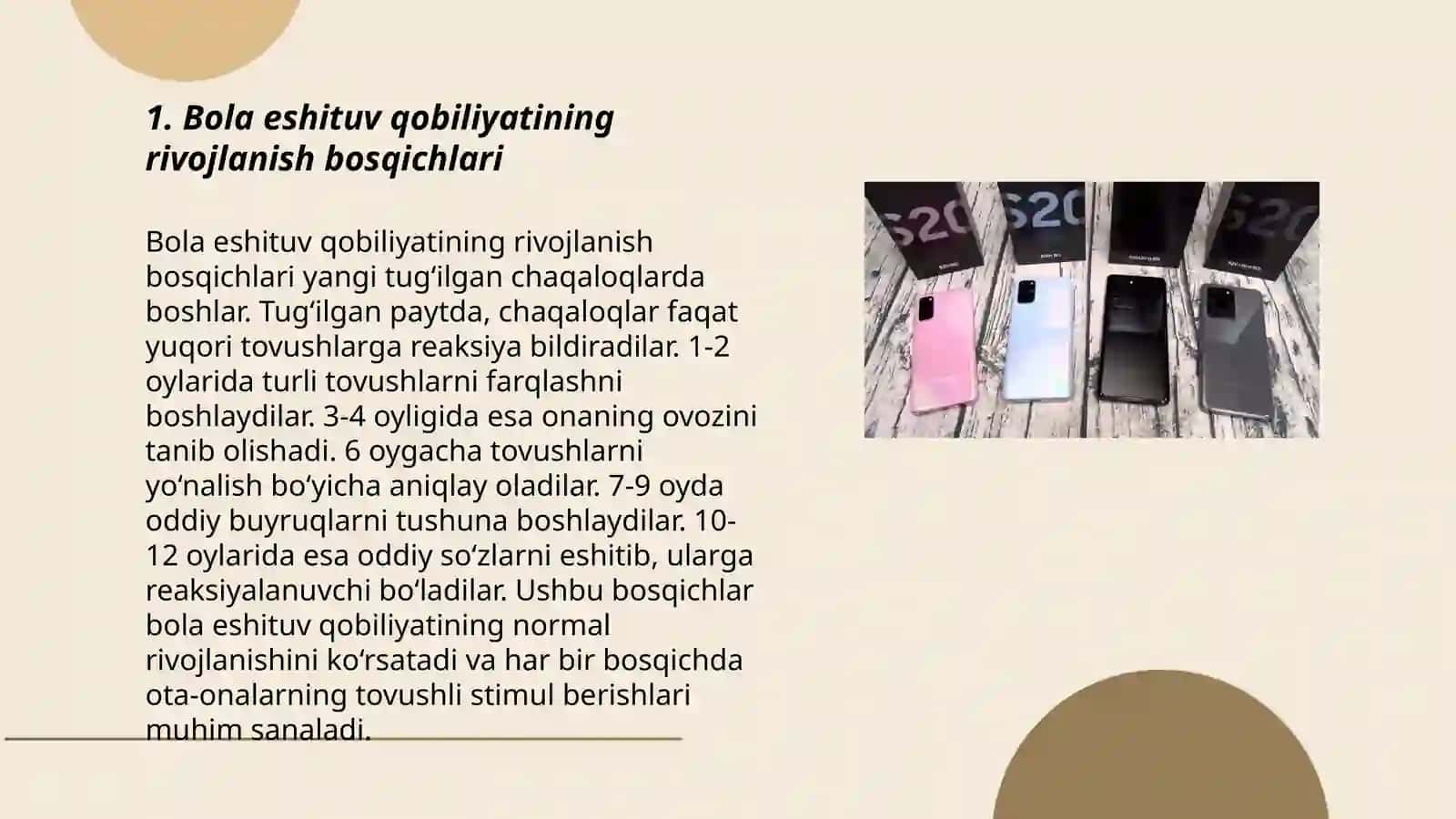 Bola eshituv qobiliyati ( slux ) va ovozini rivojlantirishning oziga xos xususiyatlari ( guruhlar kesmida ) 3