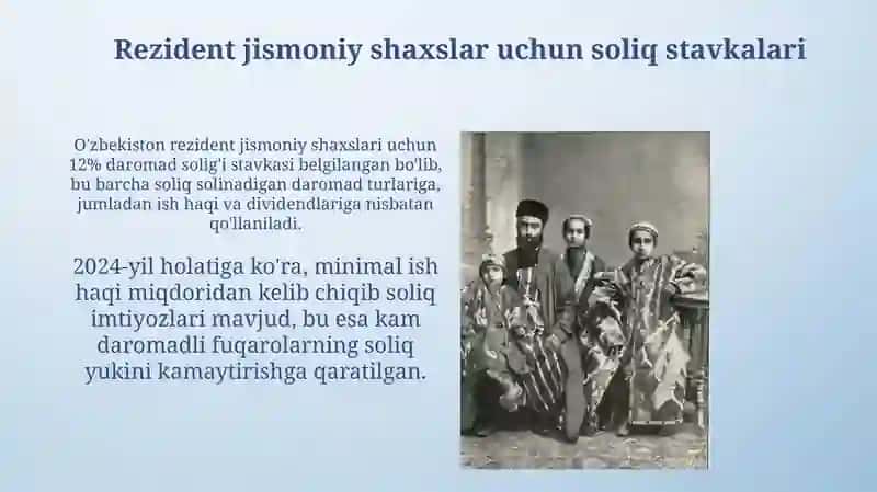 Rezident jismoniy shaxslar uchun soliq stavkalari 3