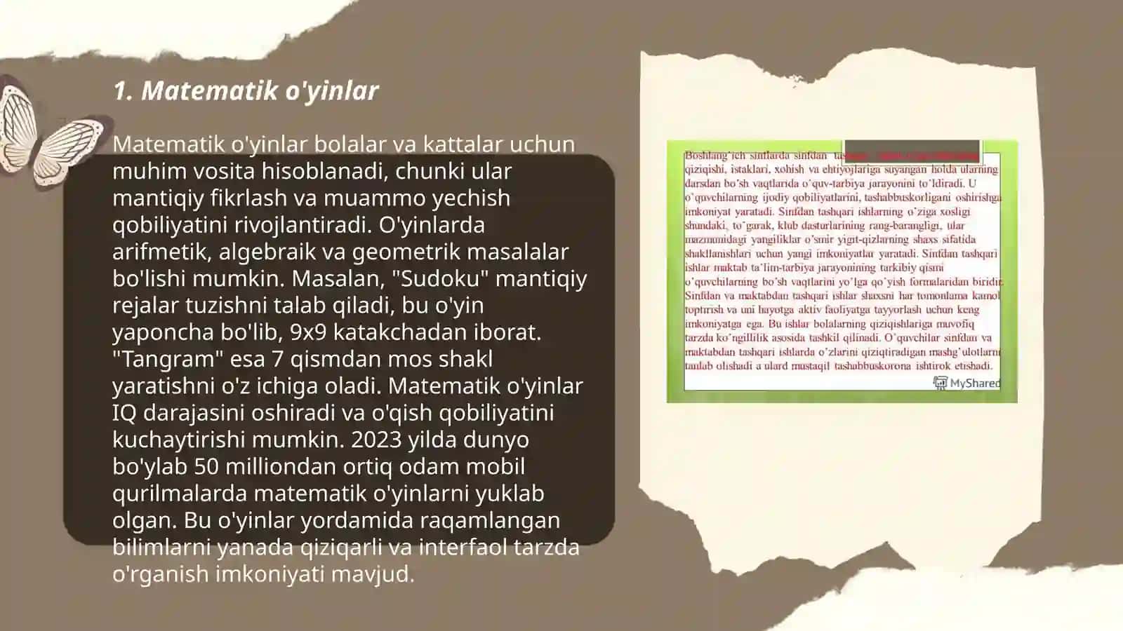 Matematik o'yinlar 3