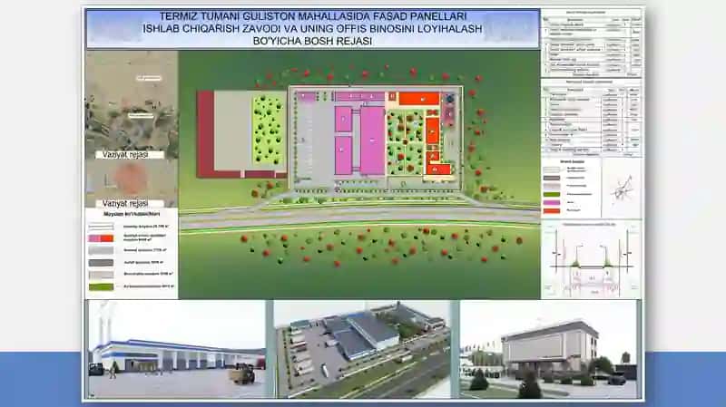 FASAD PANELLARI ISHLAB CHIQARISH ZAVODI VA UNING OFFIS BINOLARINI LOYIHALASH 3