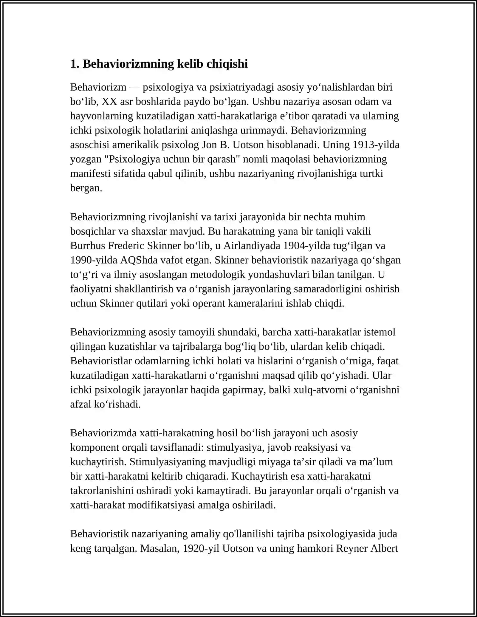 Behaviorizmning kelib chiqishi 3