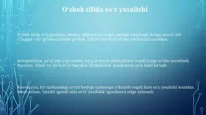 O‘zbek tilida so‘z yasalishi 3