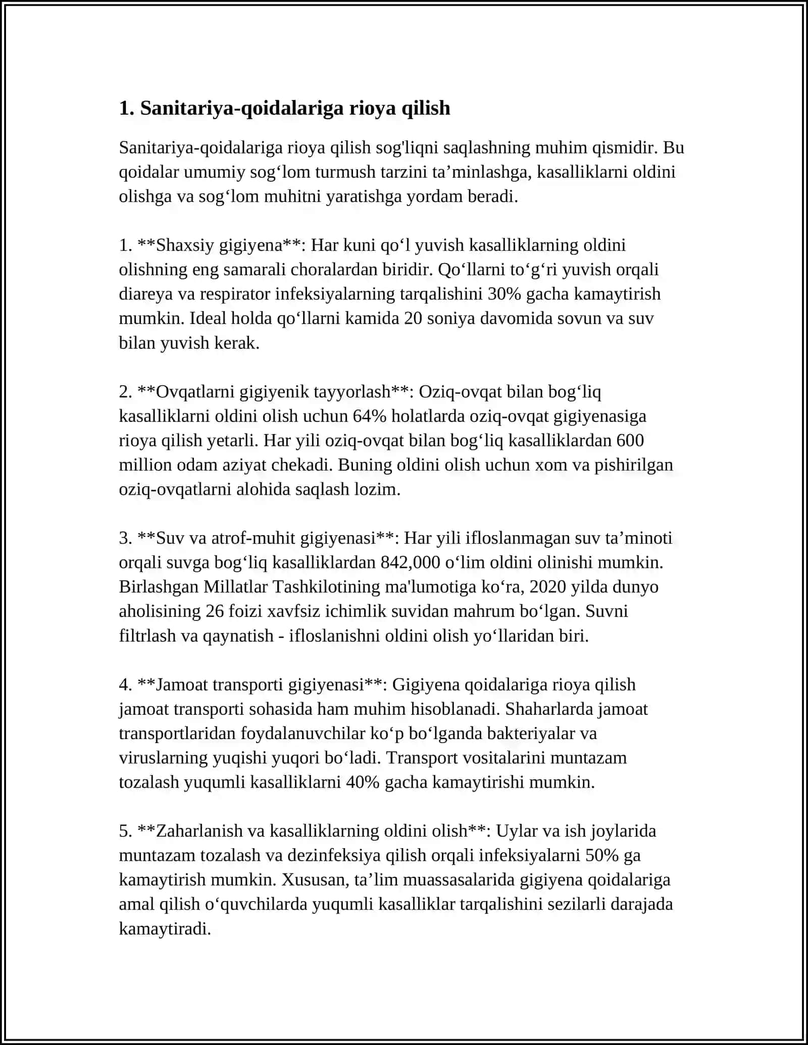 2015-YIL "SANITARIYA EPIDIMIOLOGIK OSOYISHTALIGI TO'G'RISIDAGI QONUN"GA UMUMIU TARIF 3