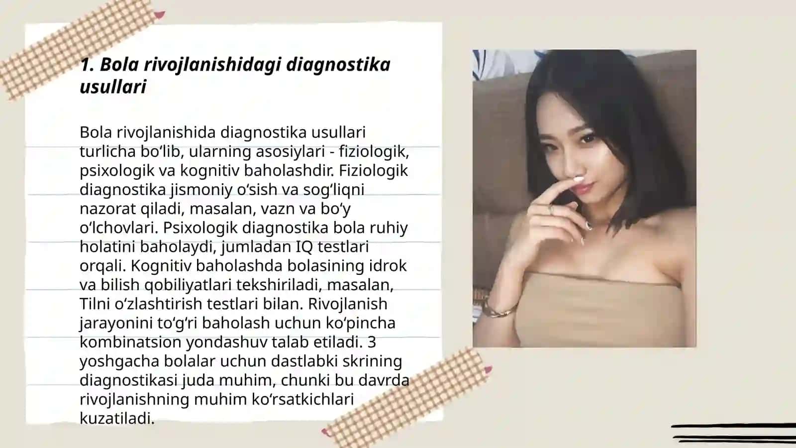 Bola rivojlanishidagi nuqsonlarni diagnostika qilishda korreksion ishlar 3