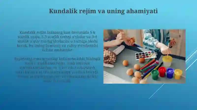 Maktabgacha ta'lim tashkilotida ta'lim-tarbiyaviy faoliyatni to'g'ri tashkil etish 3