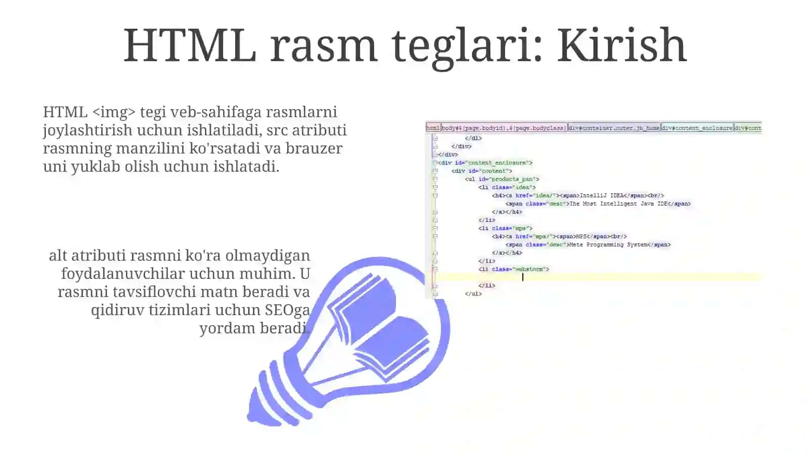 HTML tilida rasmlar hosil qilish teglari 3