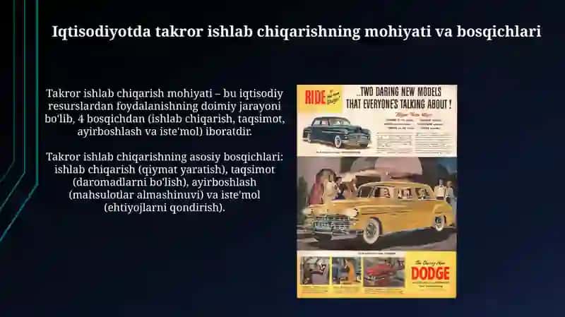 Iqtisodiyotda takror ishlab chiqarishning birinchi fazosi 3