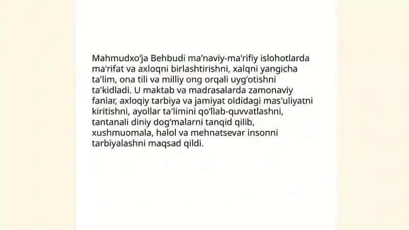 Mahmudxoʻja Behbudiyning ilgari surgan axloqiy qarashlari 3