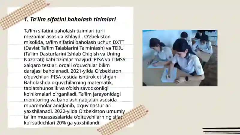 Xalqaro Baholash fanidan tayyorlagan taqdimoti 3