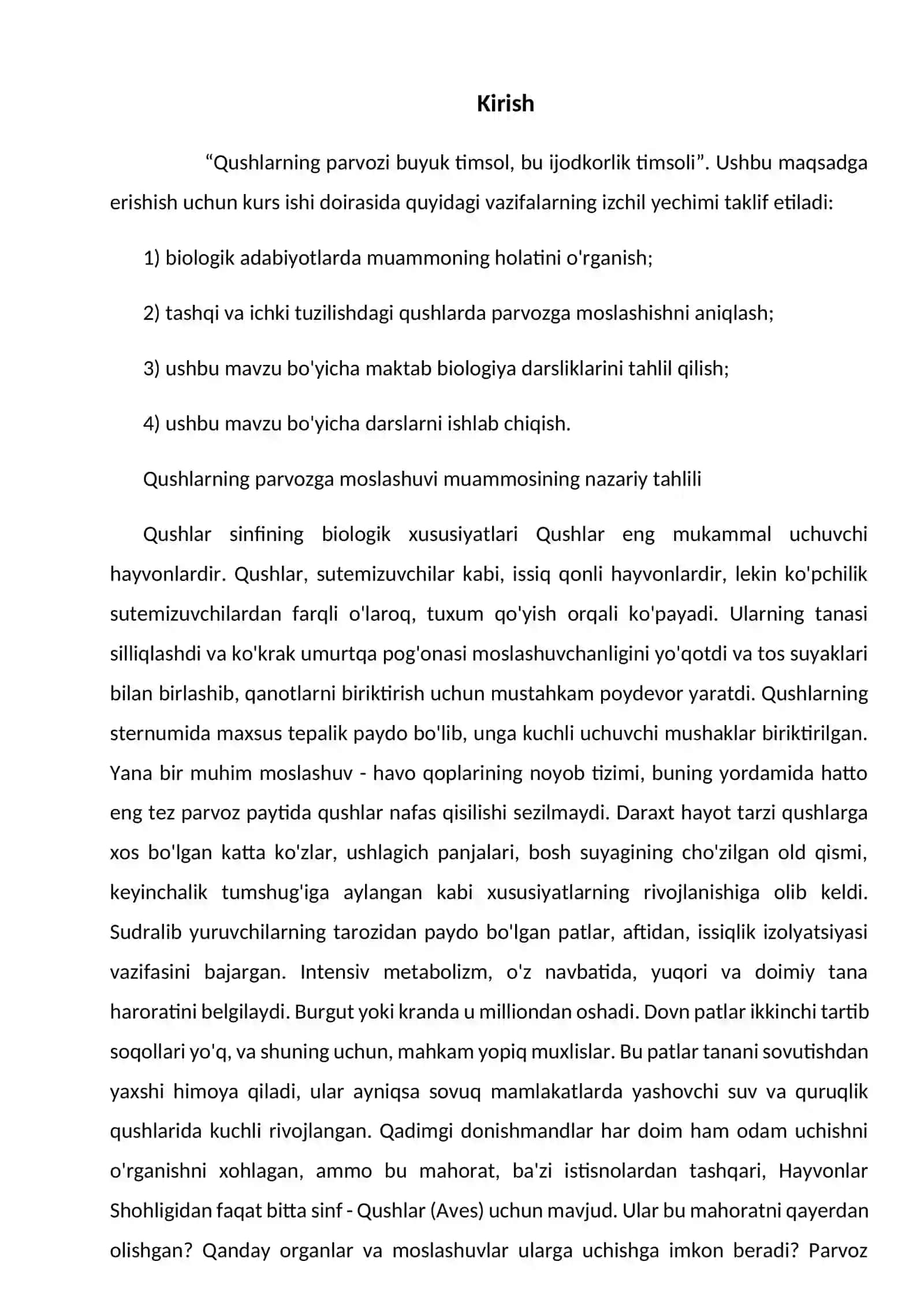 Qushlaraning uchishga moslanish xusuyatlari va uchish xillari 3