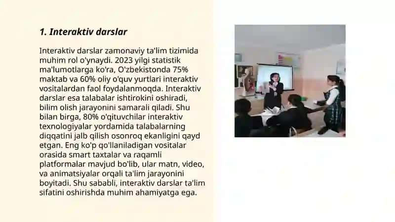 Texnologiya fanida koʻproq samara beradigan oʻqitish shaklilari 3