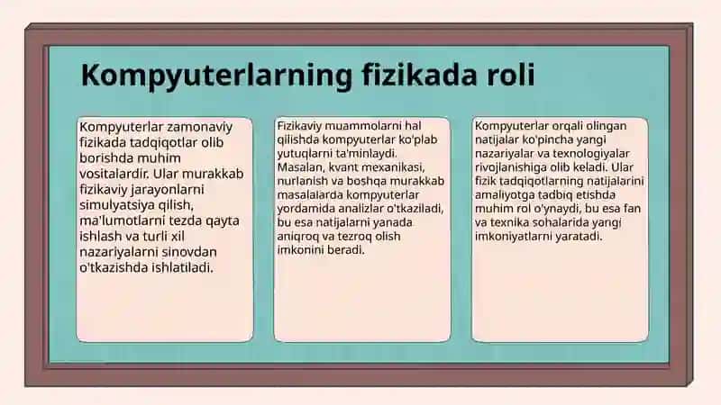 Zamonaviy fizikada kompyuterlar 3