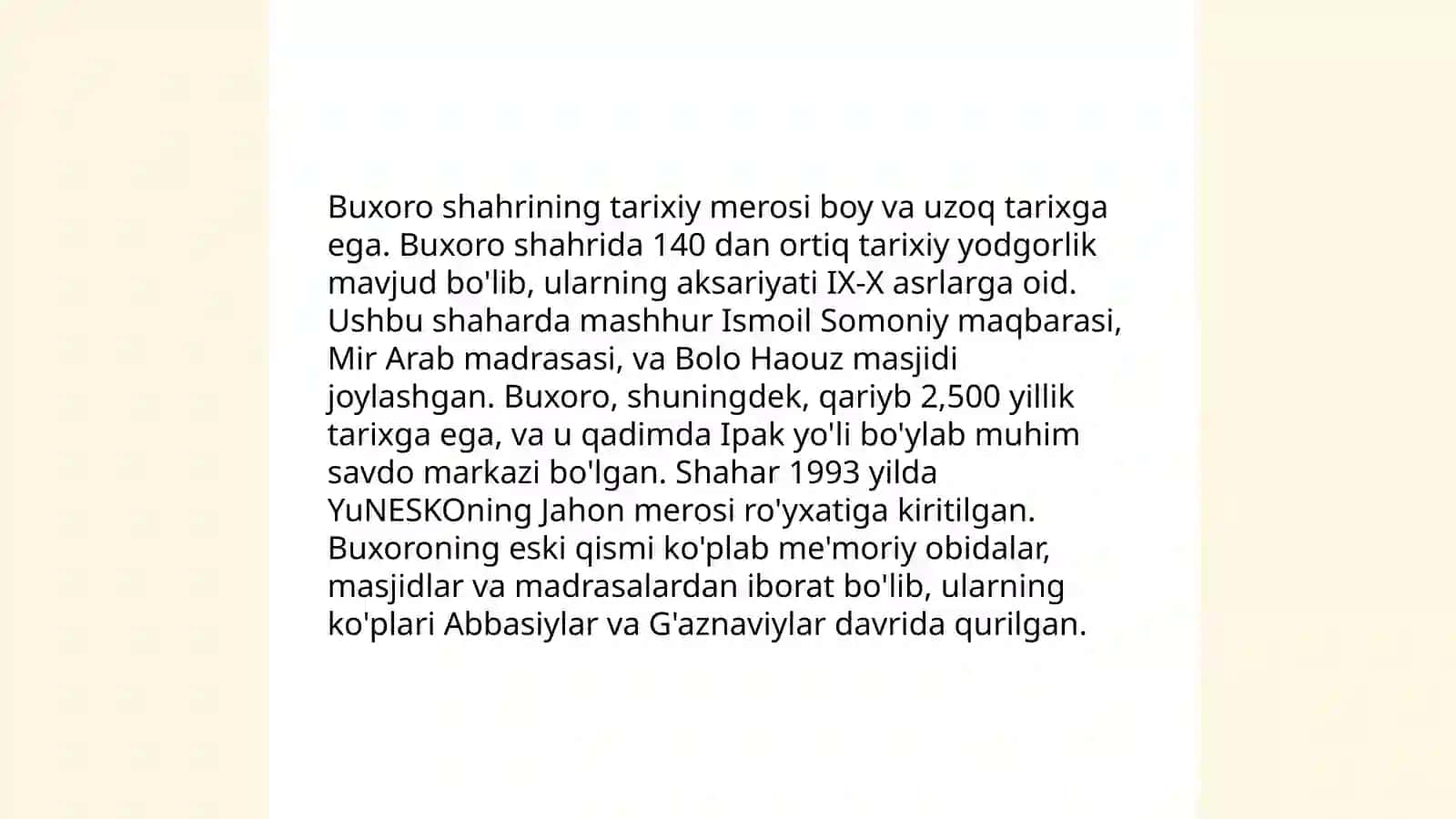 Buxoro davlat badiiy me'morchilik muzey qoʻriqxonasi 3