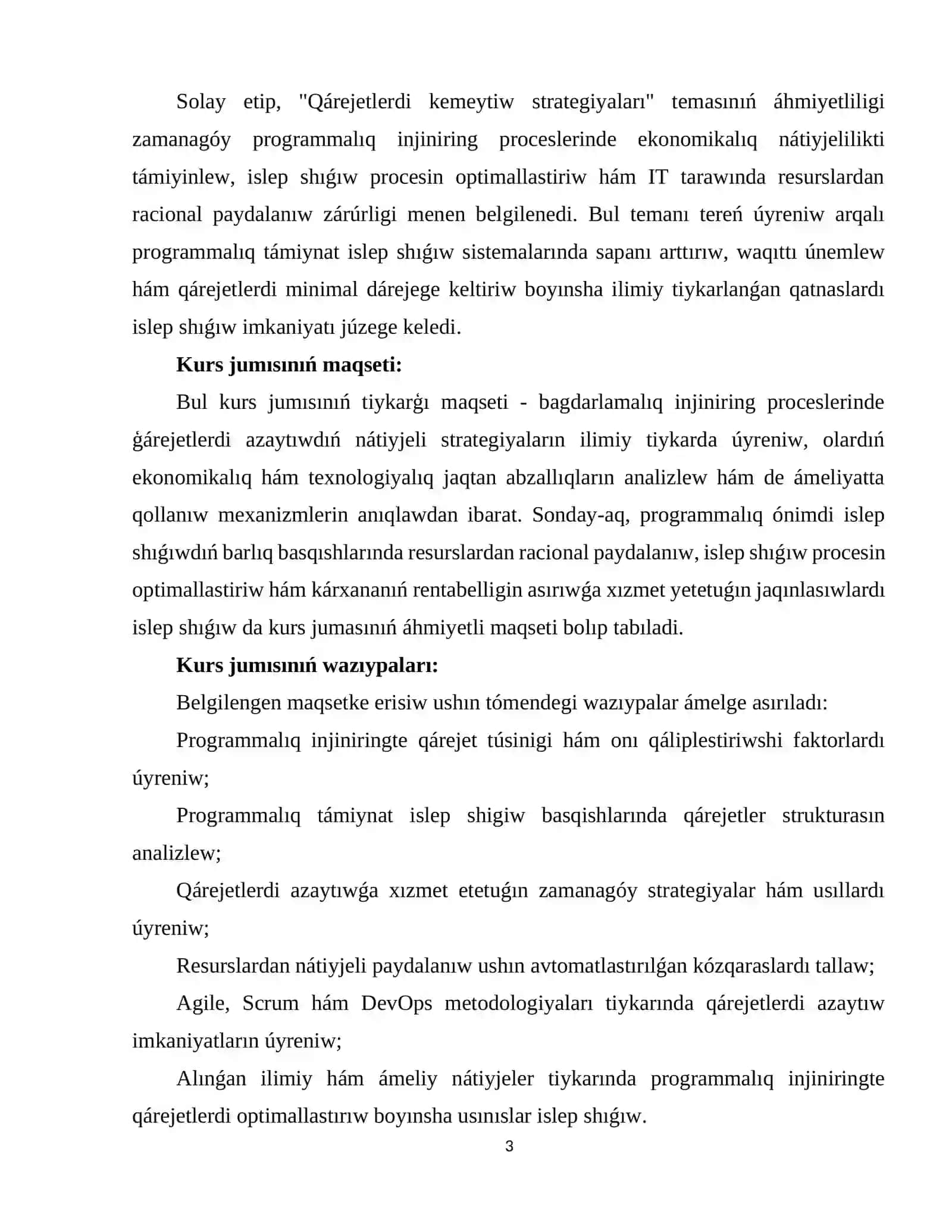 PROGRAMMALIQ INJINIRINGTE QÁREJETLER TÚSINIGI HÁM OLARDIŃ TÚRLERI 3