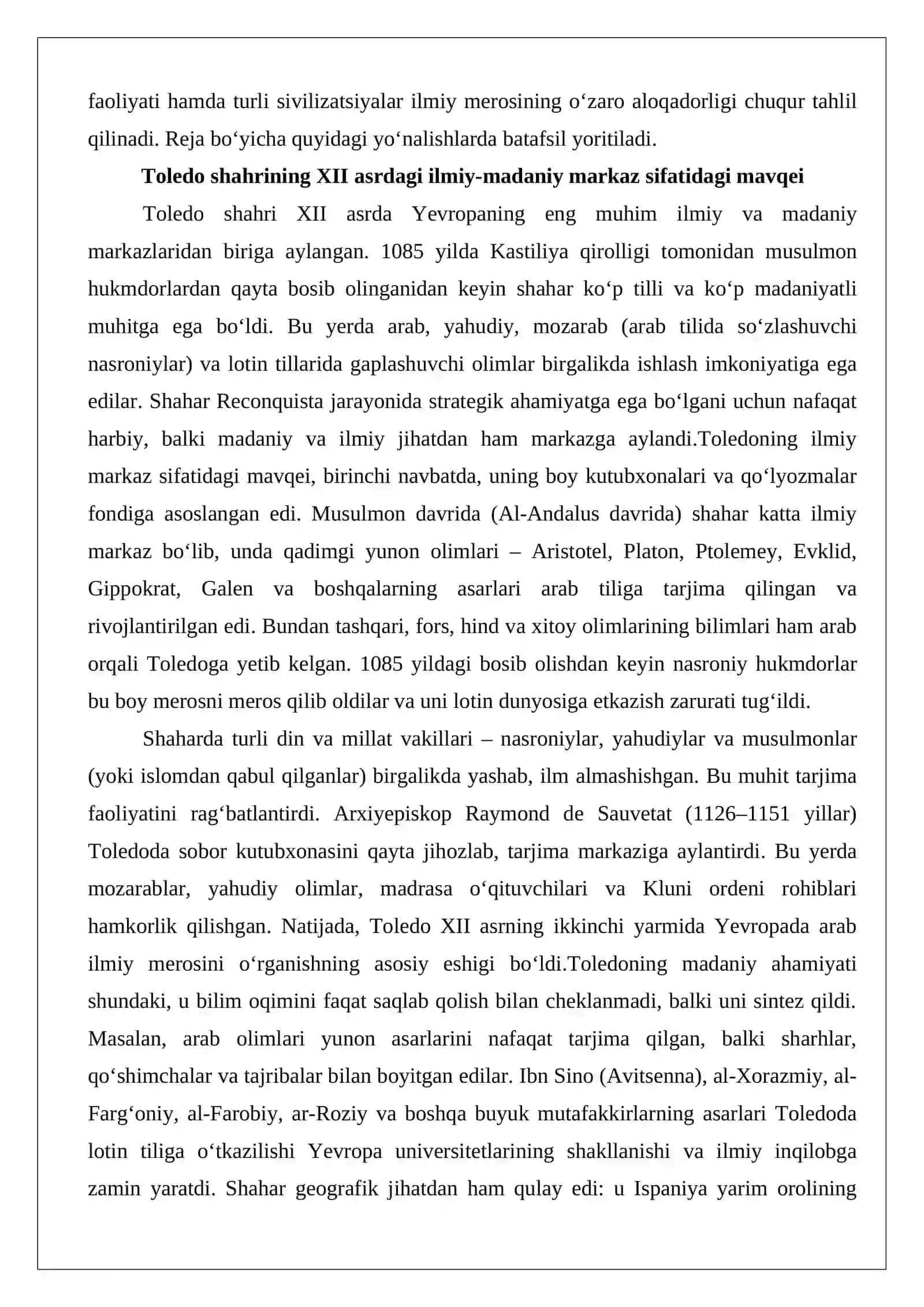 Toledo maktabida lotin tiliga tarjima qilingan falsafaga oid asarlar 3