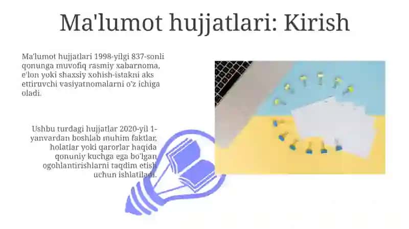 Ma'lumot axborot hujjatlari 3