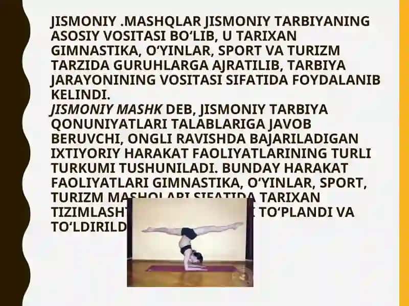 JISMONIY MASHQLAR 3