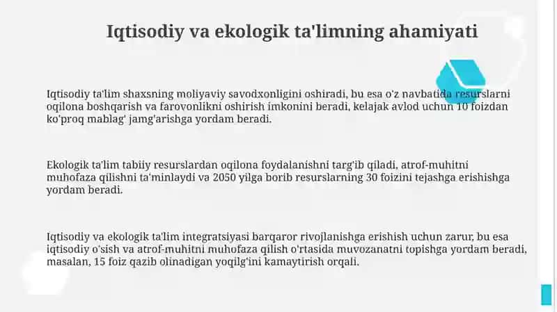 Iqtisodiy va ekologik tarbiya 3