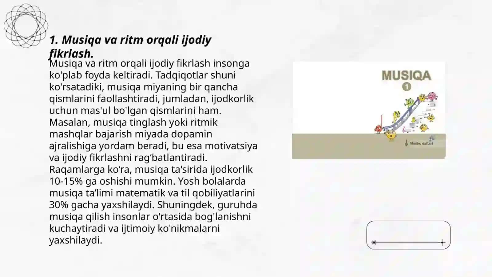 Musiqa va ritm orqali ijodiy ko'nikmalarni rivojlantirish 3