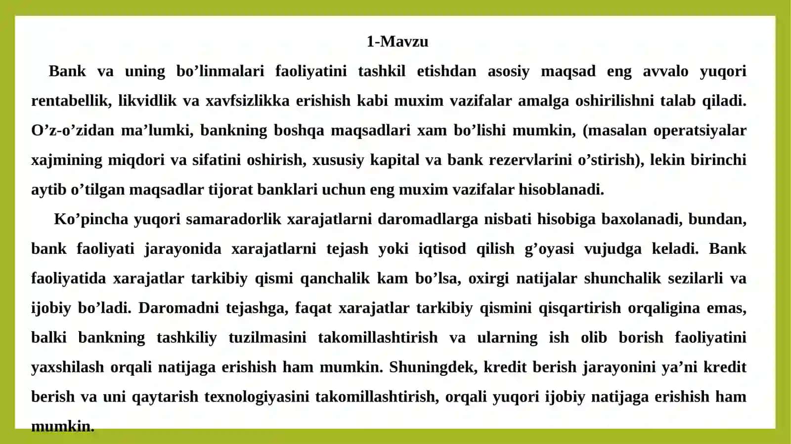 Tijoratbankini tashkiliy tu'zilishi va maqsadlari 3