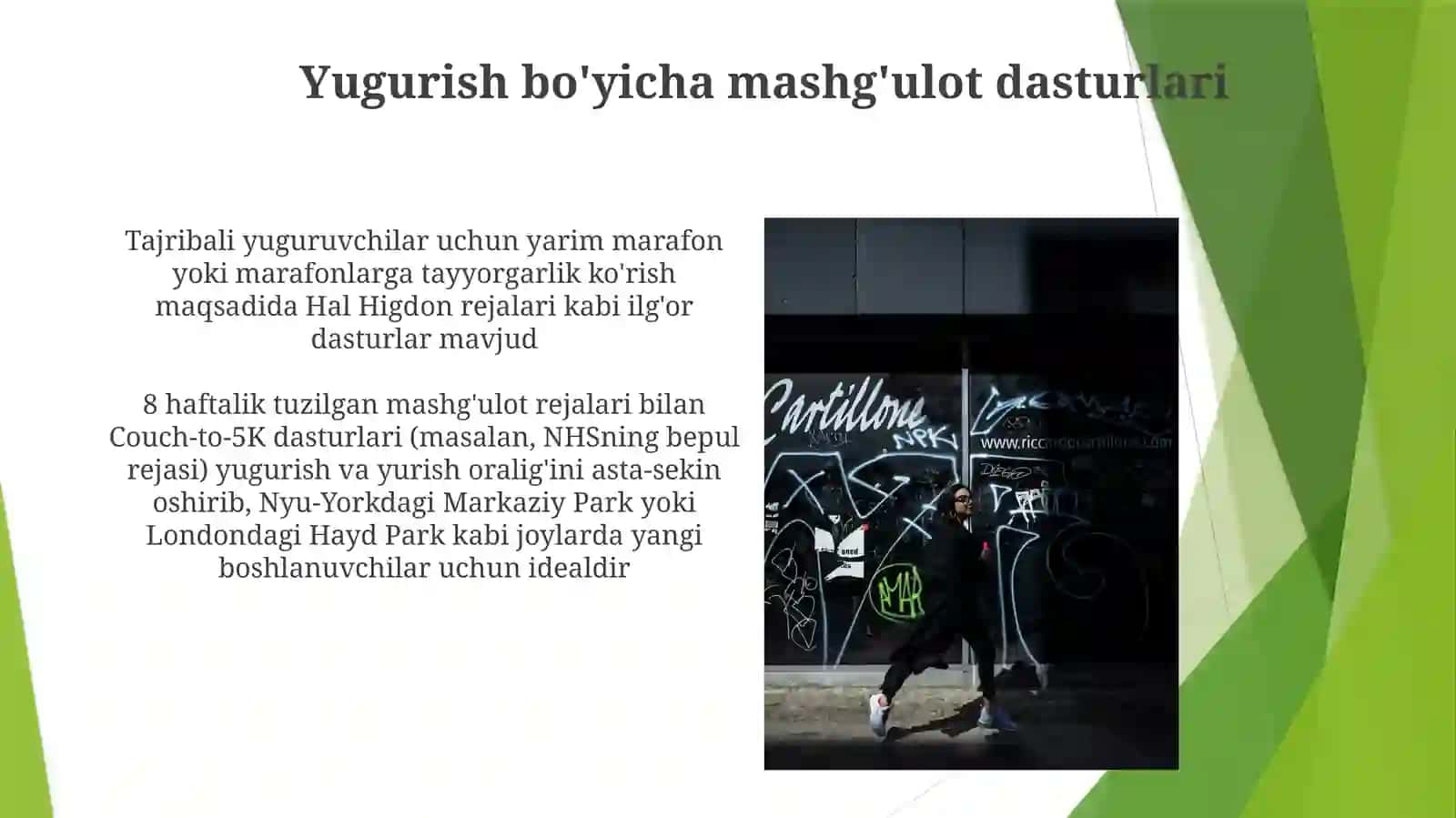 Yugurish bo'yicha mashg'ulot dasturlari 3