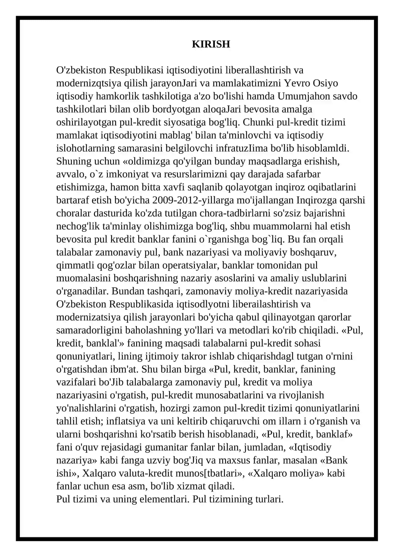 Pul tizimi evolyutsiyasi va uning turlari 3