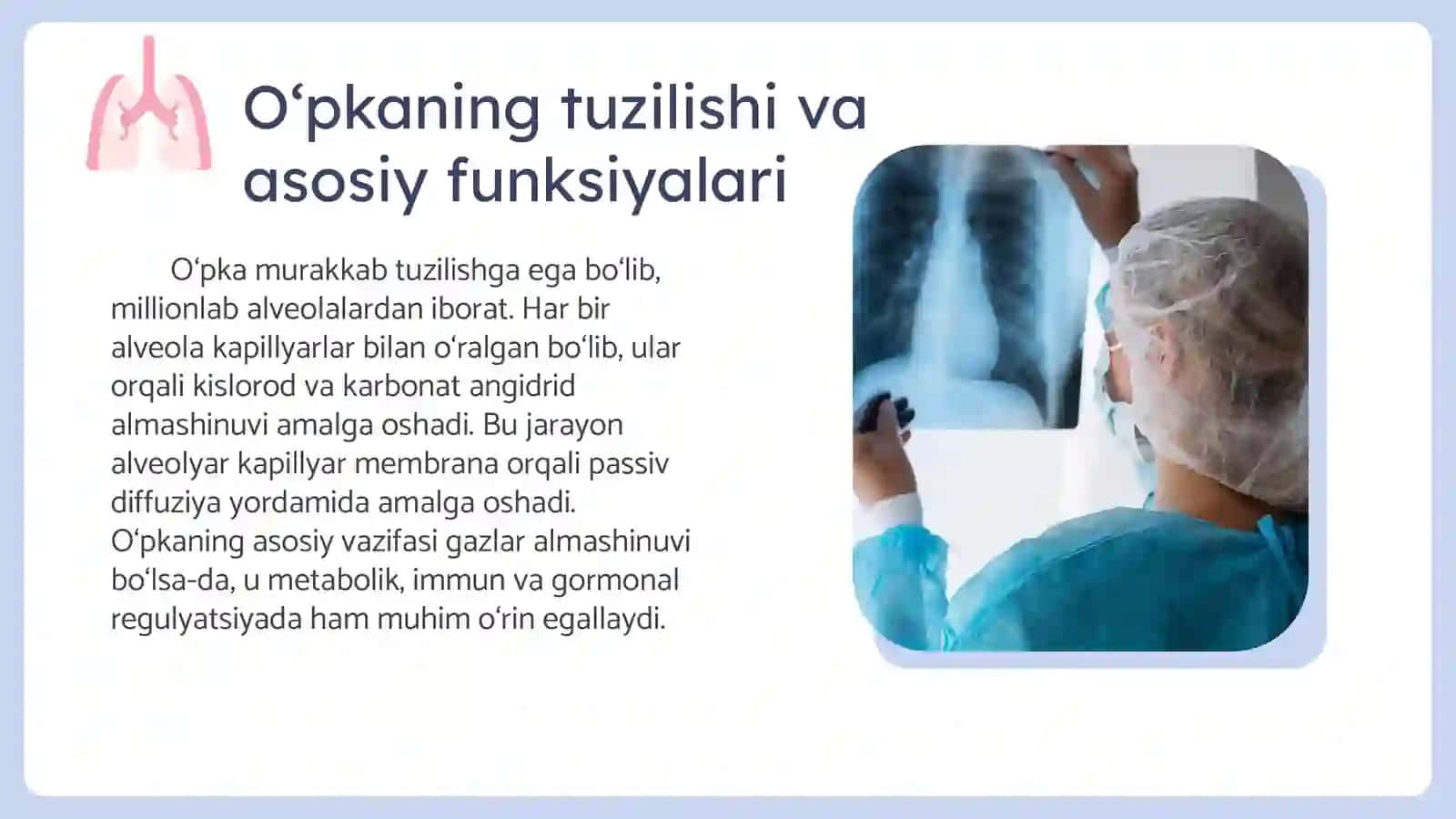 Oʻpkaning metabolik funksiyalari va ularni buzilishi 3