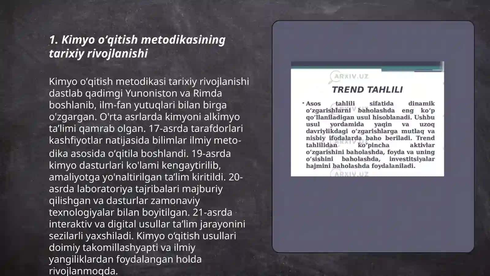 Kimyo oʻqitish metodikasining nazariy asoslari fanining rivojlanish tarixi 3