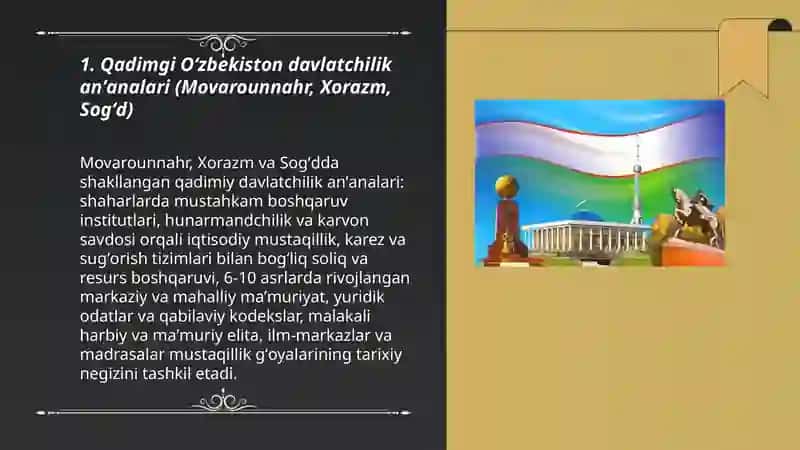 OʻZBEKISTON MUSTAQILLIK GʻOYALARINING TARIXIY ASOSLARI 3