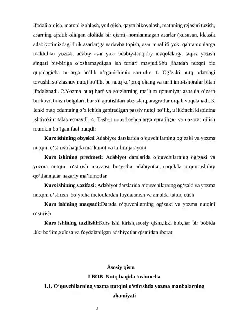 Adabiyot oʻqitish metodikasi 3