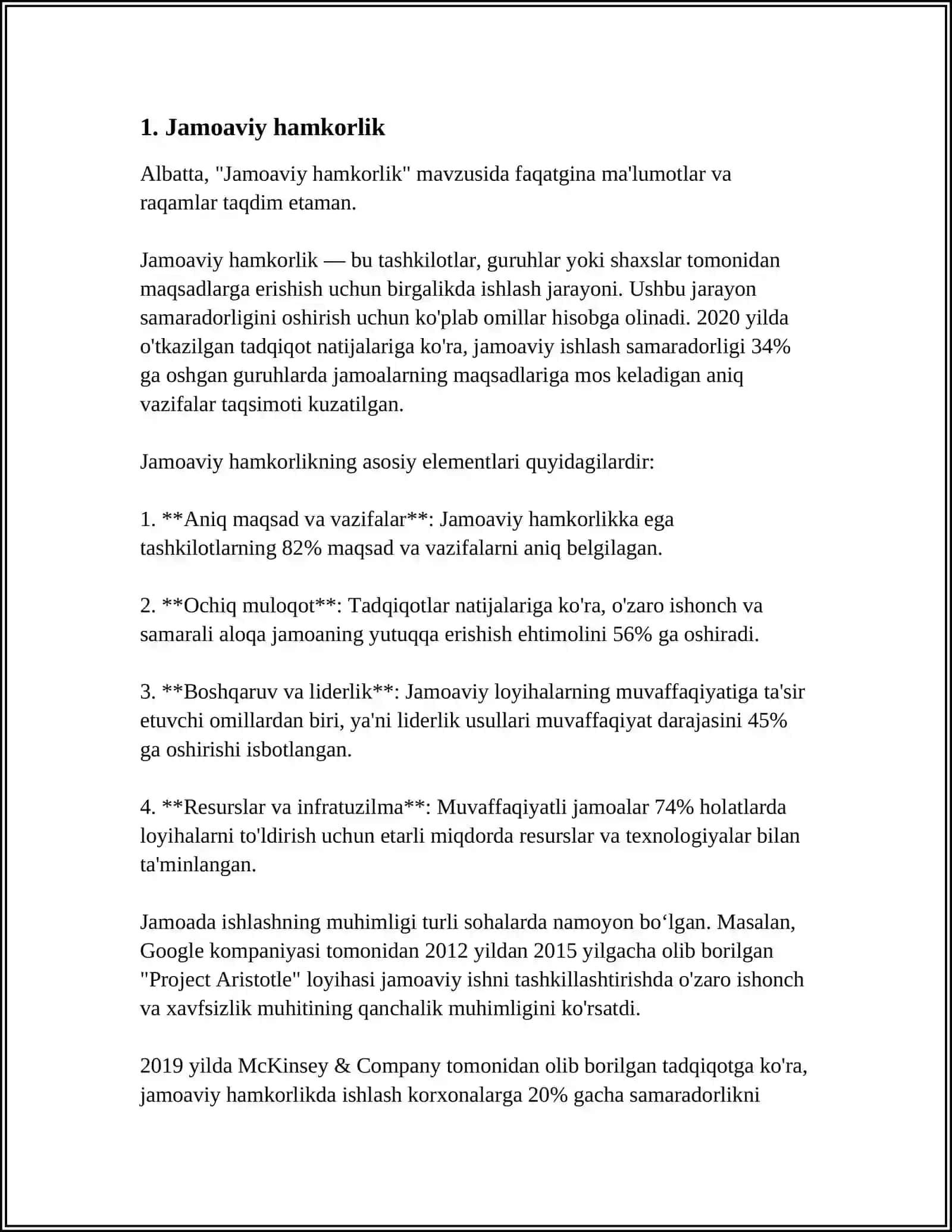 Jamoaviy hamkorlik 3