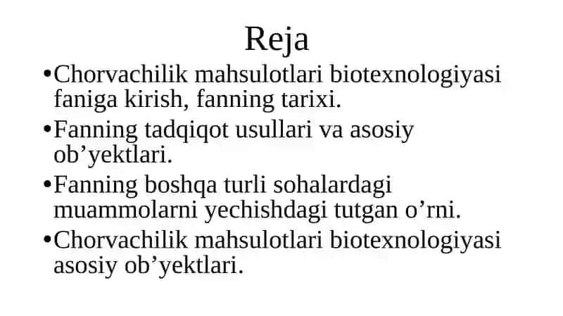 Chorvachilik mahsulotlari biotexnologiyasi 3