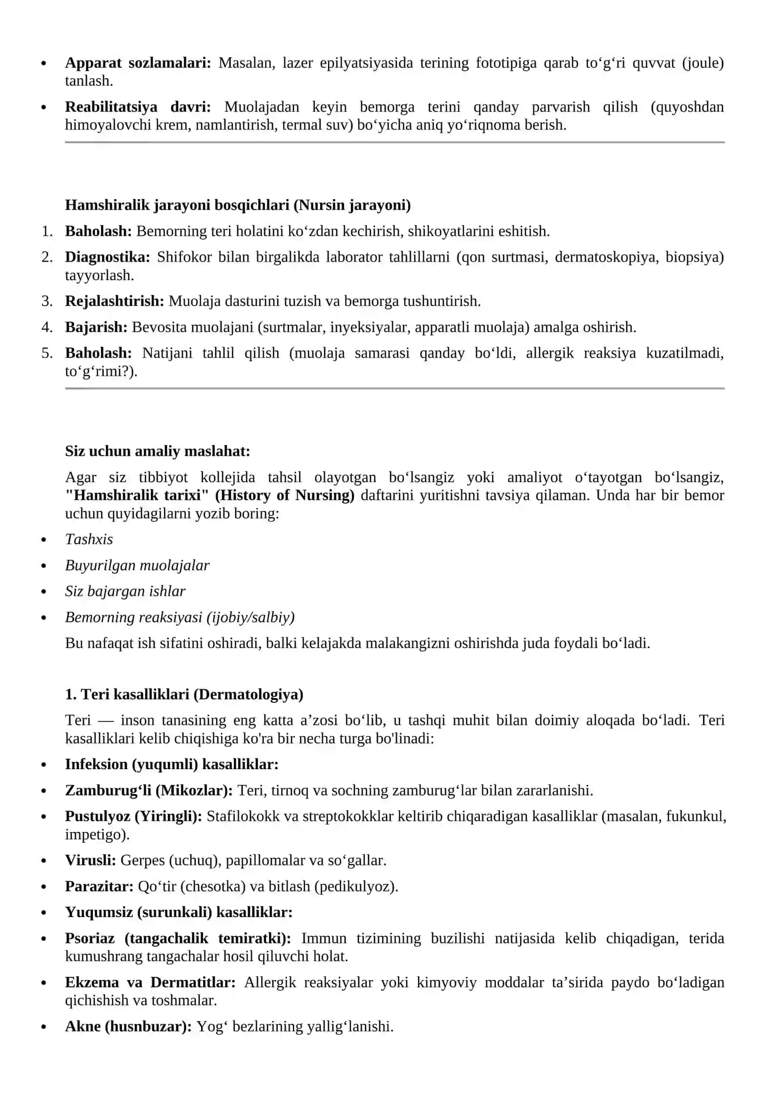 TERI TANOSIL KASALLIKLAR VA KOSMETOLOGIYADA HAMSHIRALIK ISHI 3