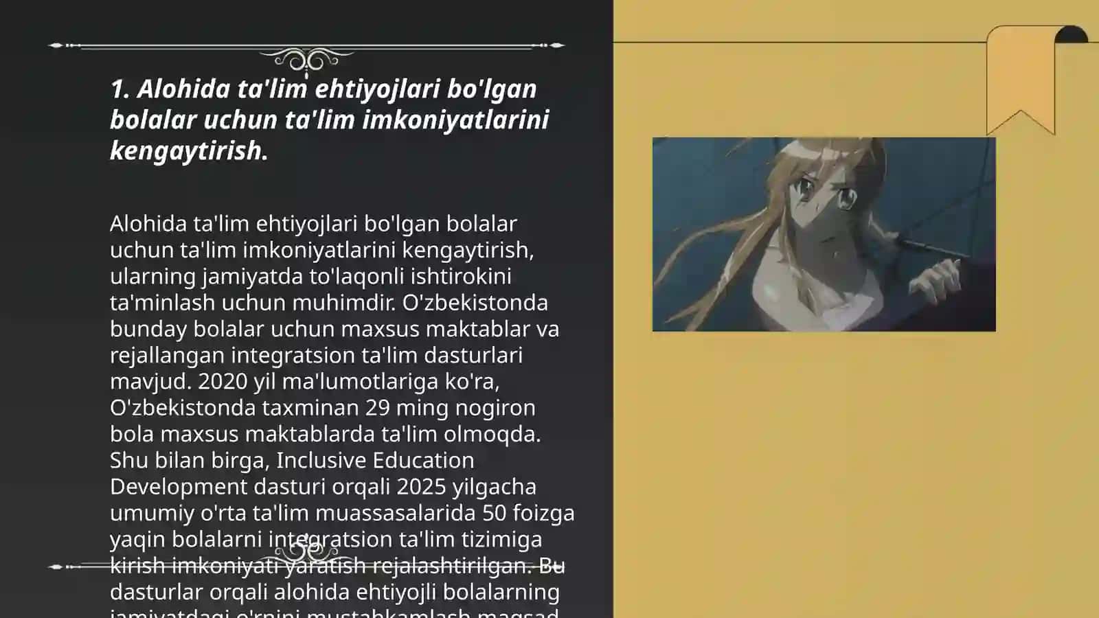Alohida ta'lim ehtiyojlari bolgan bolalarning ta'lim olishlarini tashkil etish va ularni reabilitatsiya qilish tizimini takokomillashtirish chora tadbirlari tog'risida 3