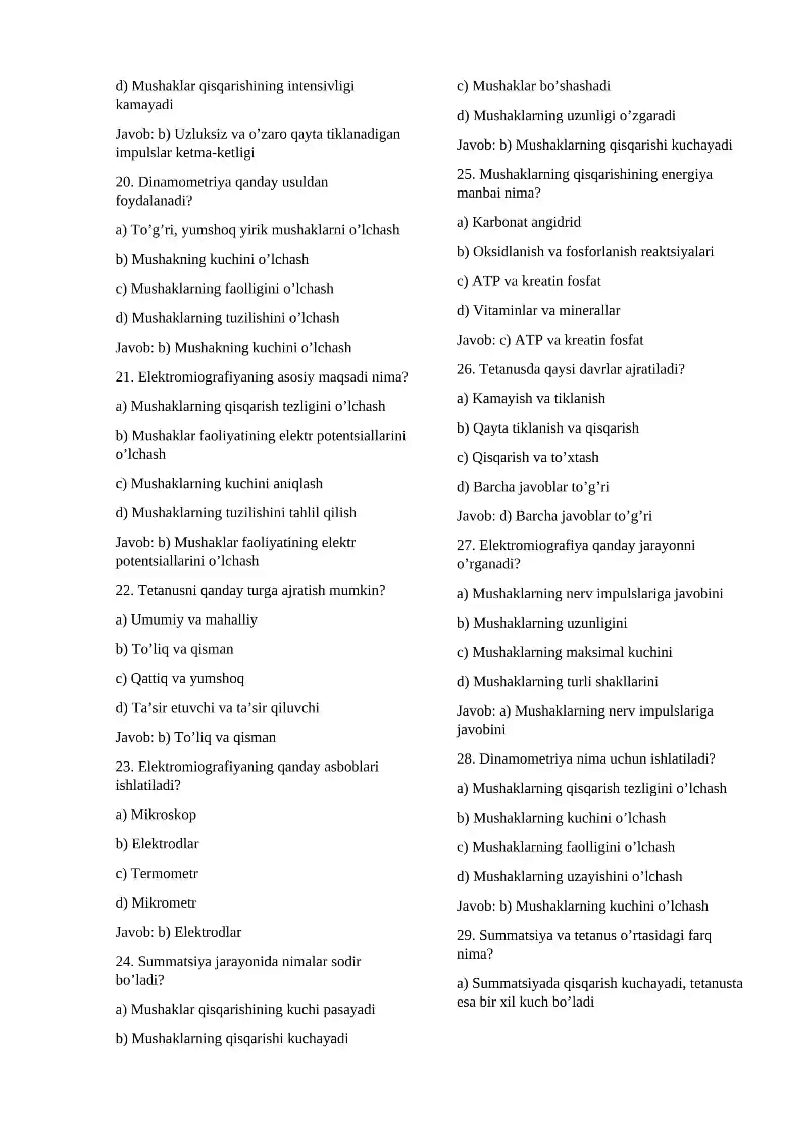 Mushaklar xossalari- mushakning yakka gisqarishi. «Amaliyotfiziologiyasi» 3