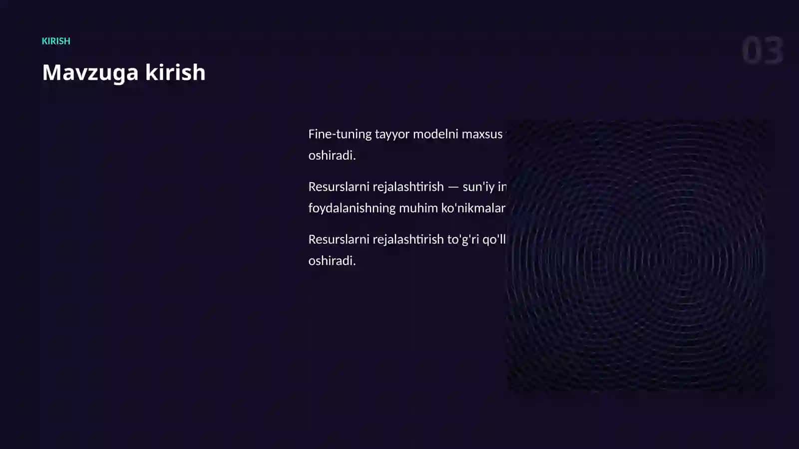 MODELLARNI SOZLASH (FINE-TUNING) 3
