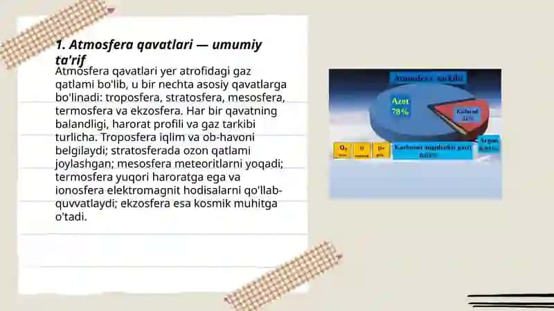 Atmosfera qavatlariga tarif 3