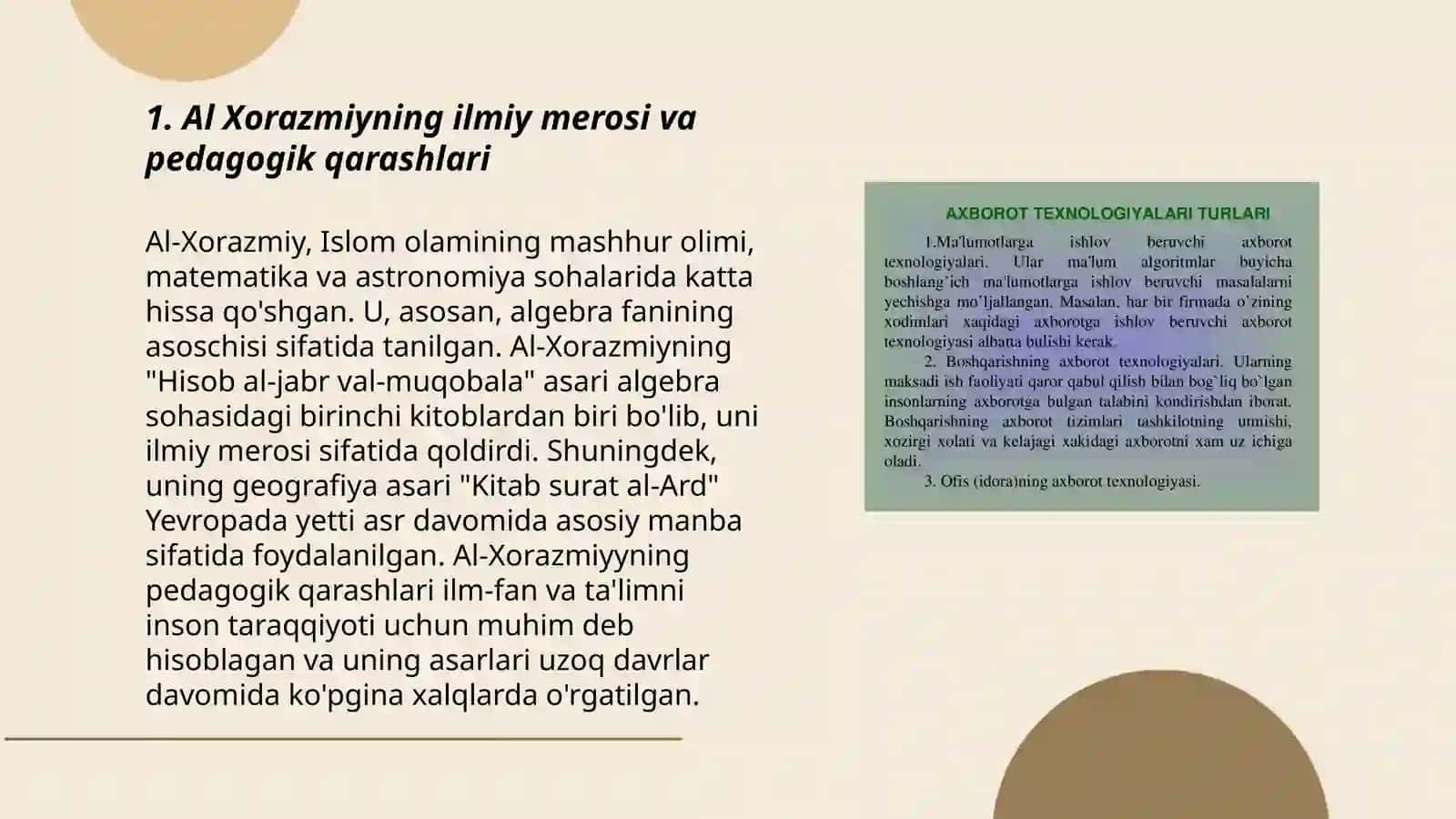 Al Xorazmiyning ilmiy merosi va pedagogik qarashlari 3
