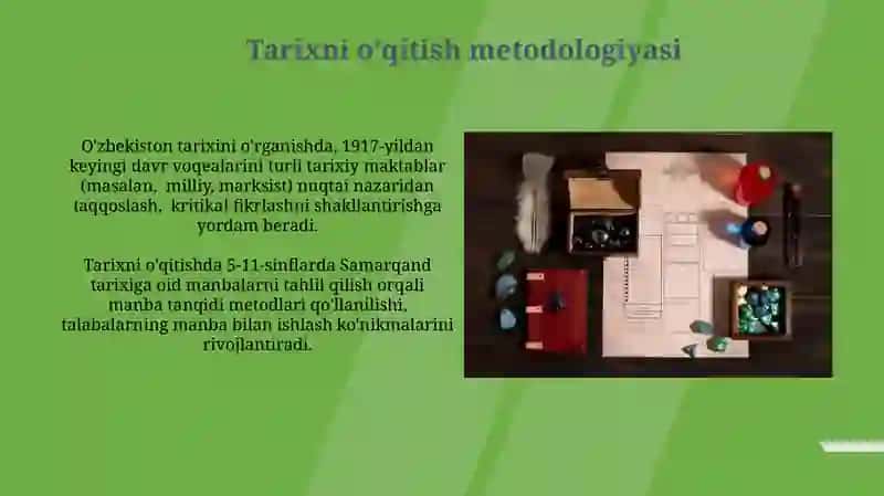 Tarixni o'qitish metodologiyasi 3