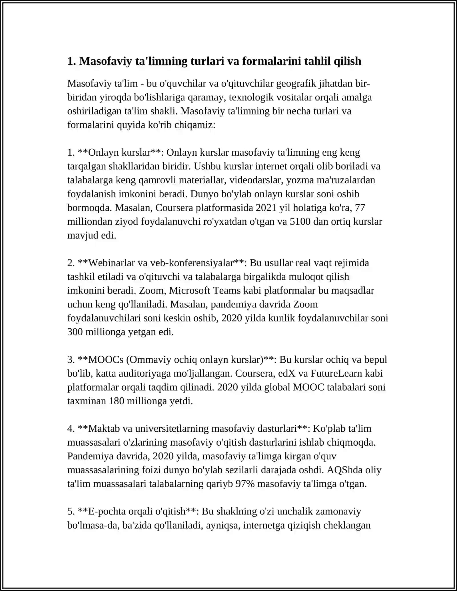 MASOFAVIY TA’LIM TURLARI VA FORMALARI (KEYS, TRANSLYATSIYA VA TARMOQ TEXNOLOGIYALARI) 3