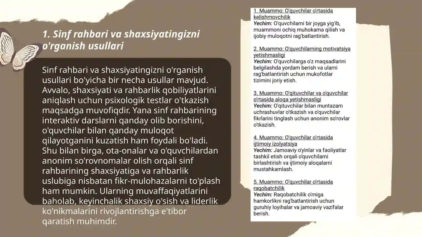 Sinf Rahbarining Shaxs va Jamoani O'rganib Chiqish Jarayoni Bilan Tanishib Chiqish 3