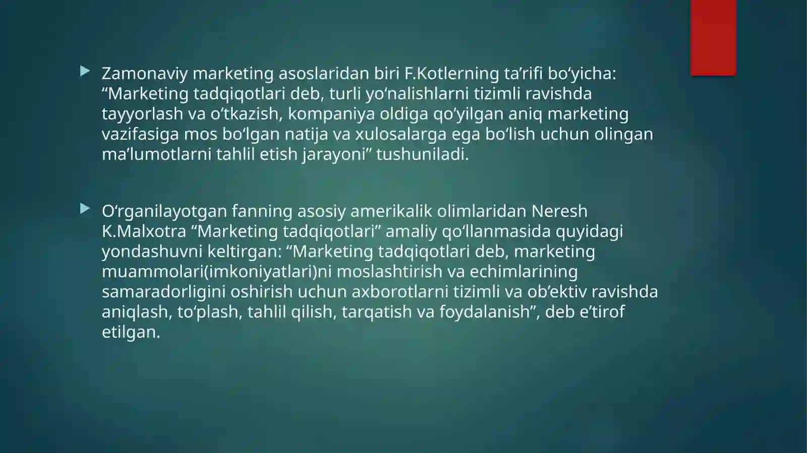 Marketing tadqiqotlari va axborot tizimi 3